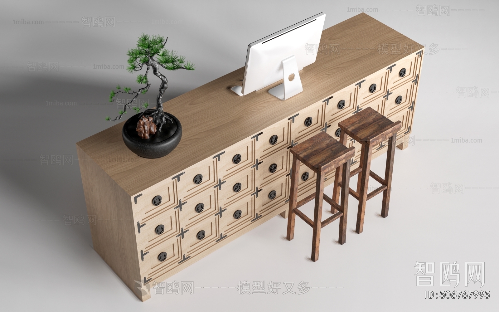 New Chinese Style Reception Desk