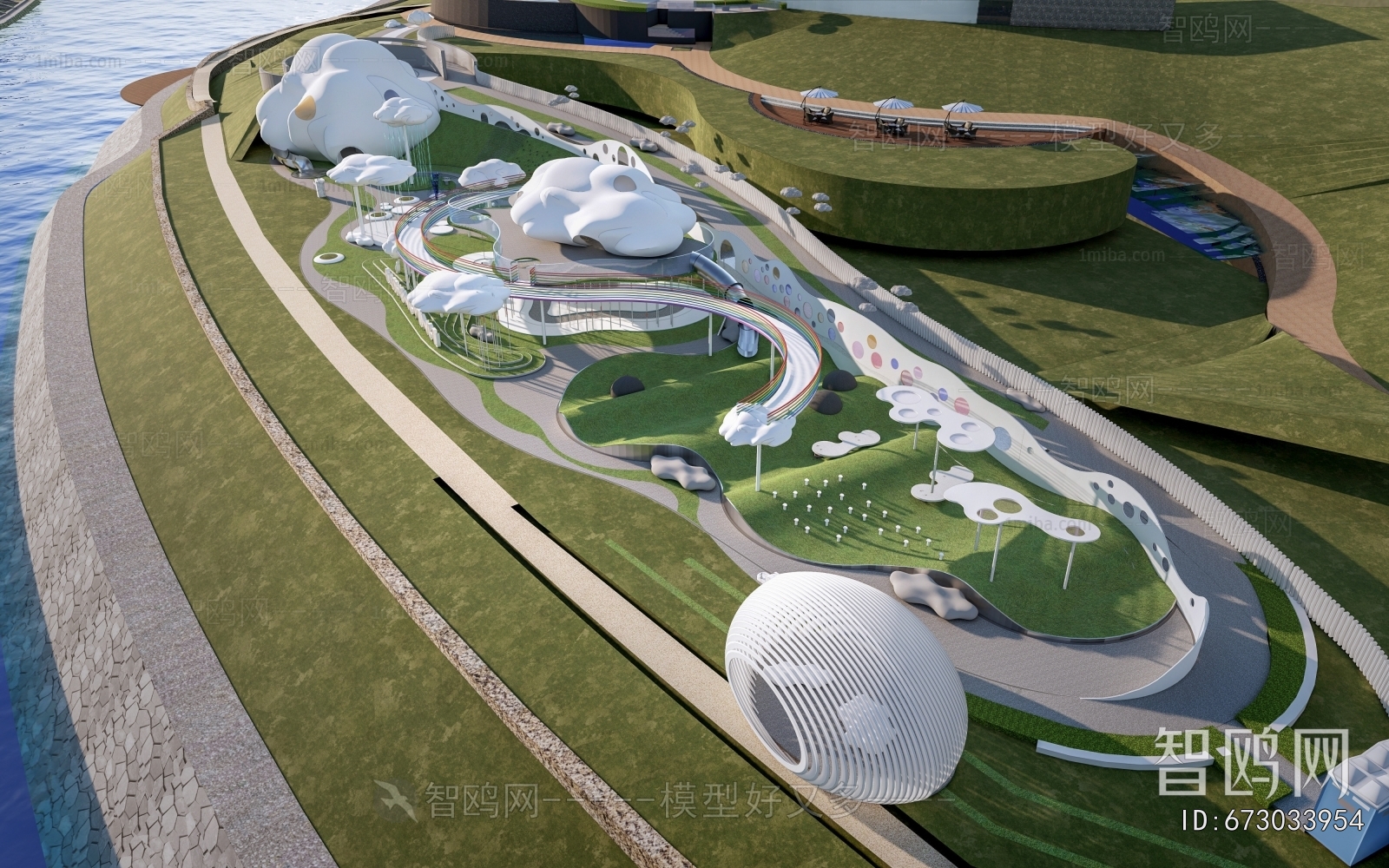 Modern Park Landscape