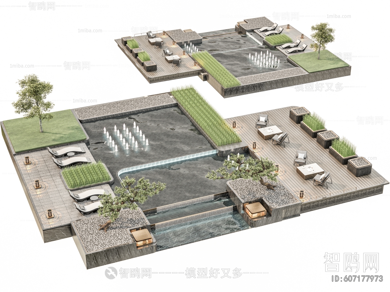 Modern Rockery Waterscape