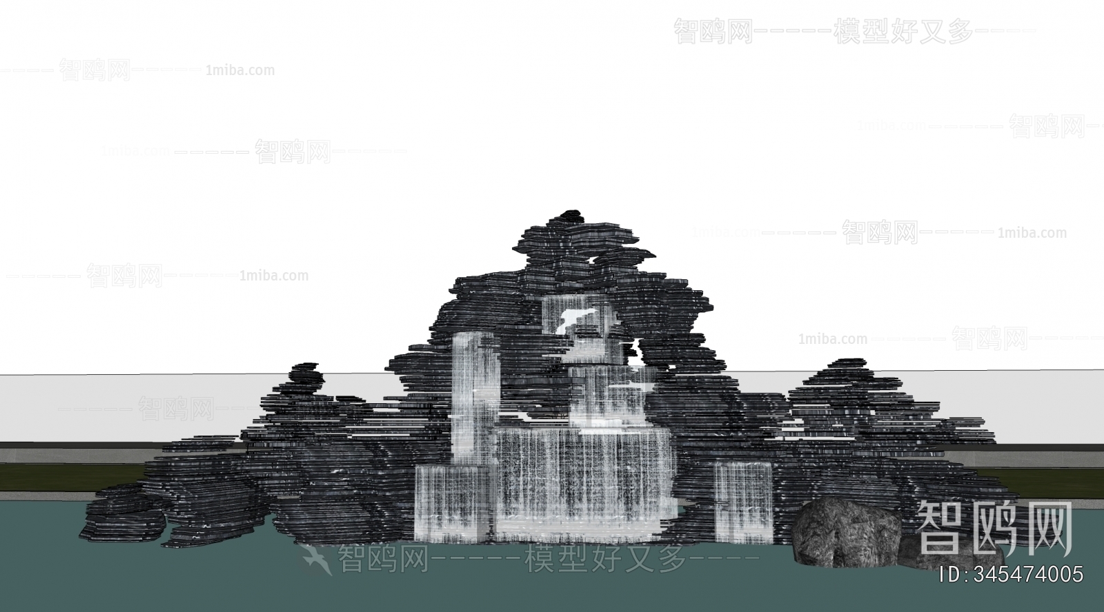 Modern Rockery Waterscape