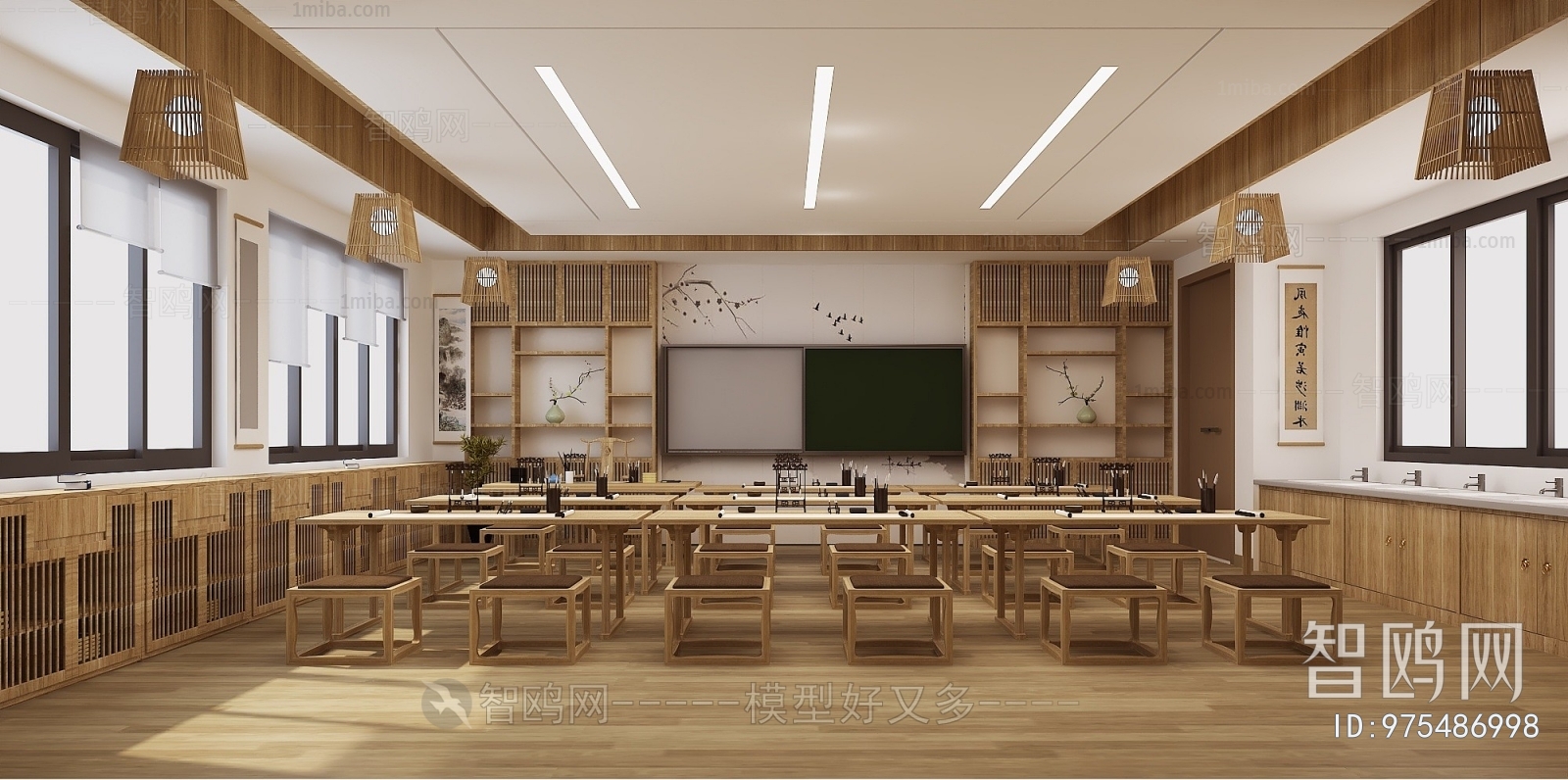 New Chinese Style Art Room