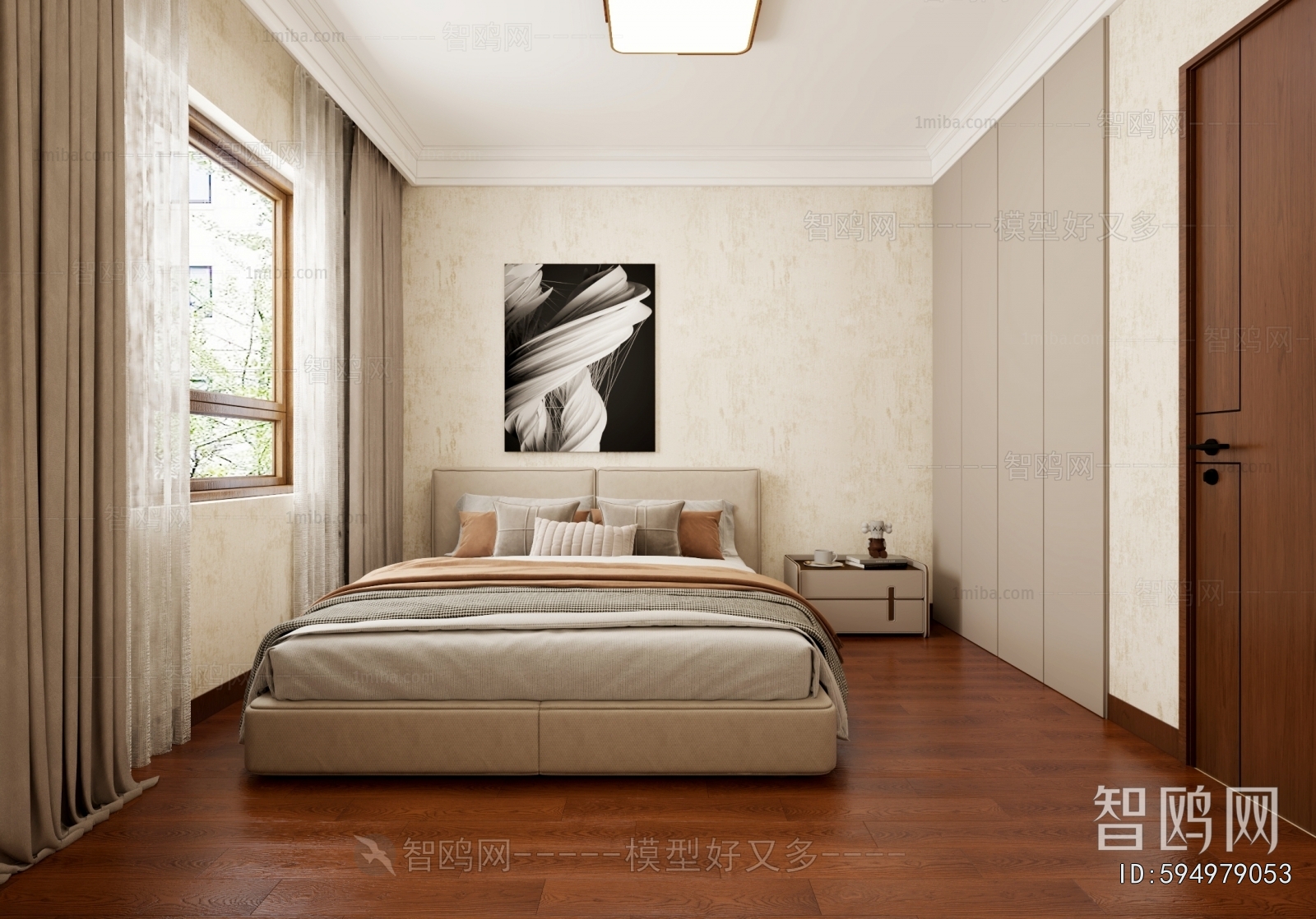 New Chinese Style Bedroom