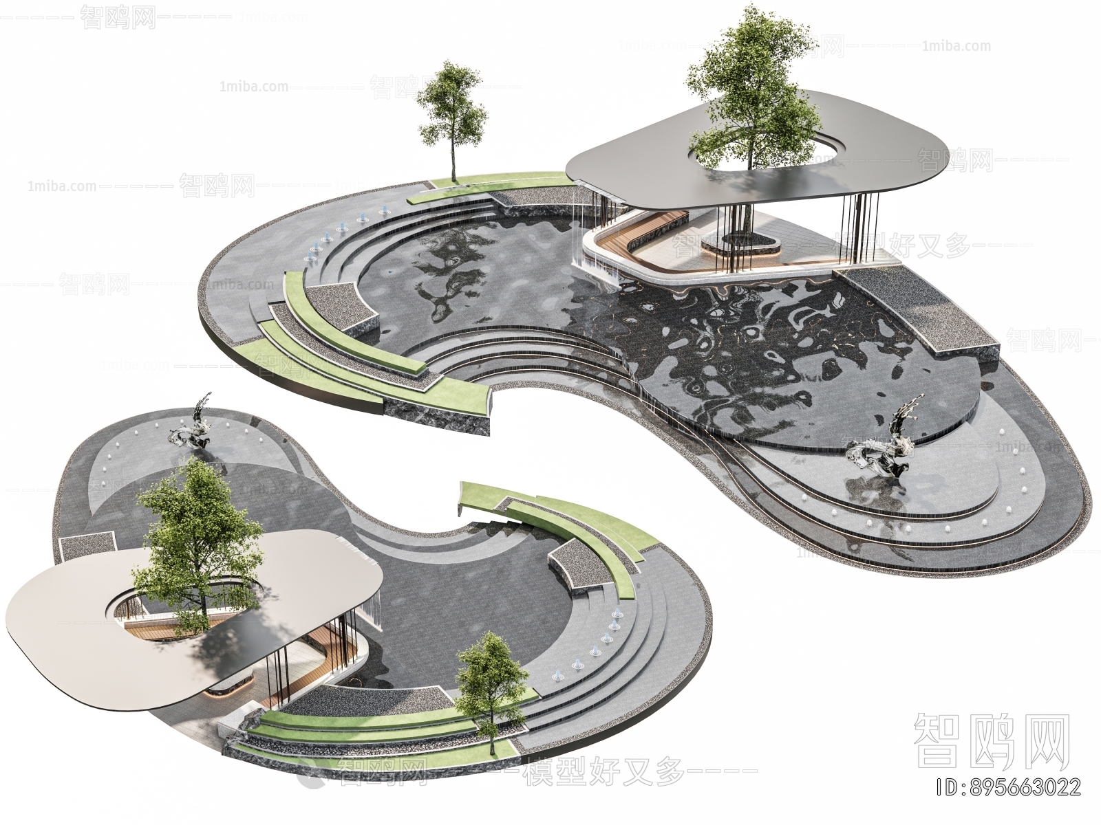 Modern Rockery Waterscape