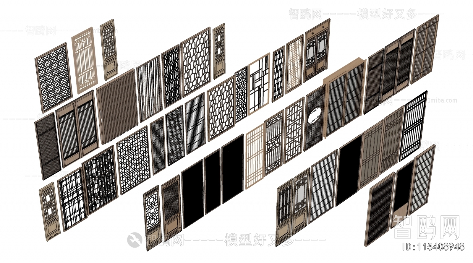 New Chinese Style Wooden Screen Partition