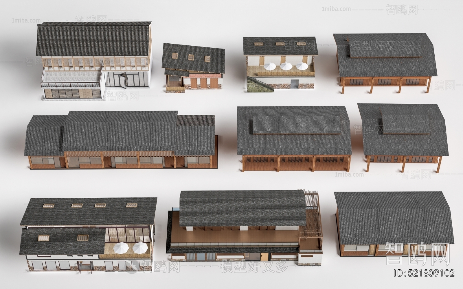 New Chinese Style Appearance Of Commercial Building