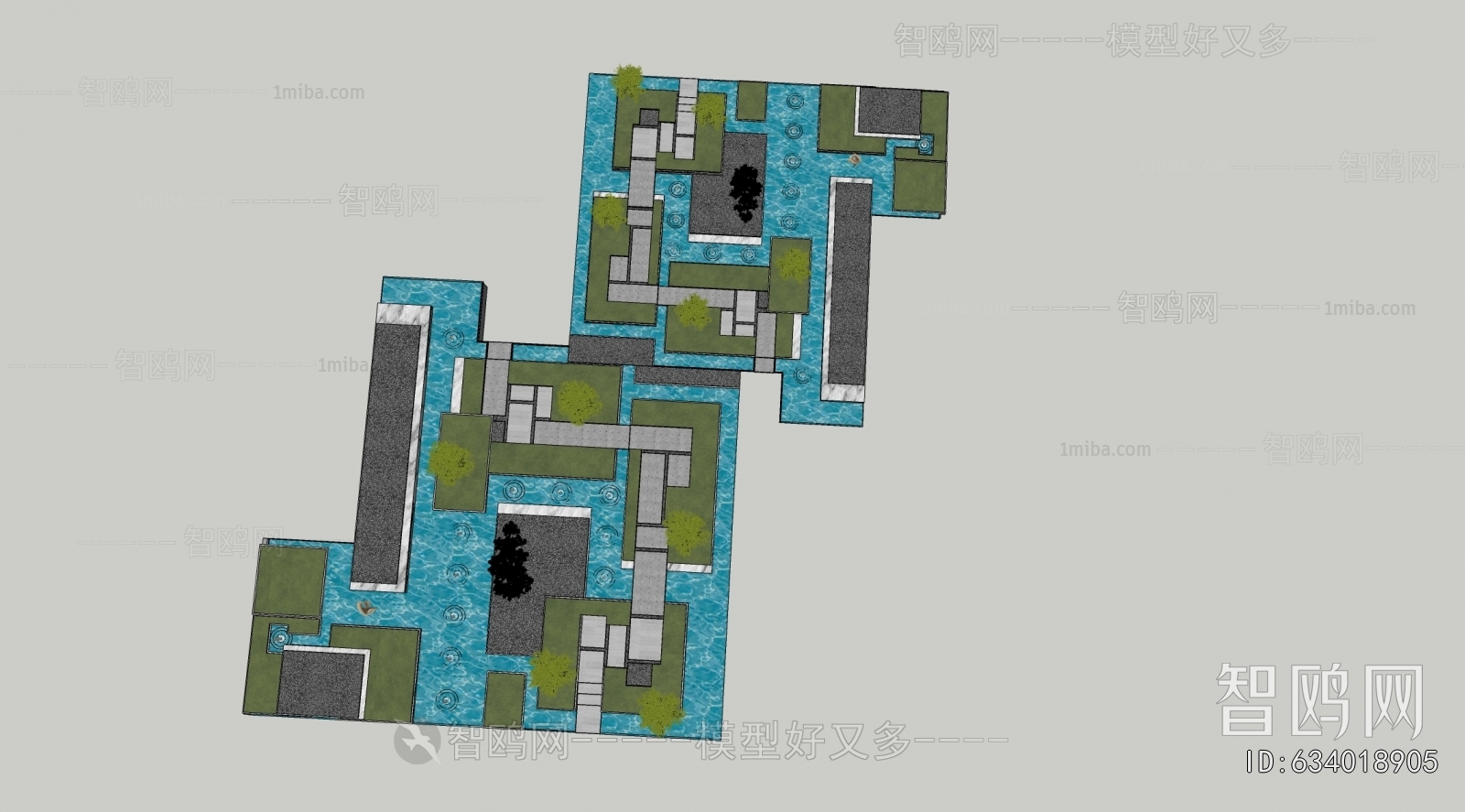 Modern Rockery Waterscape