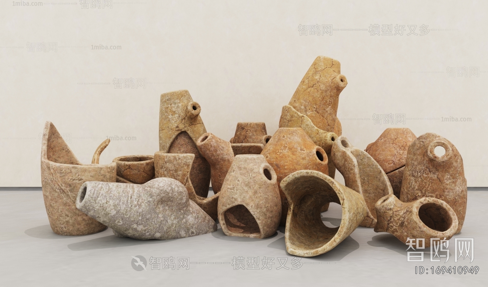 Wabi-sabi Style Clay Pot