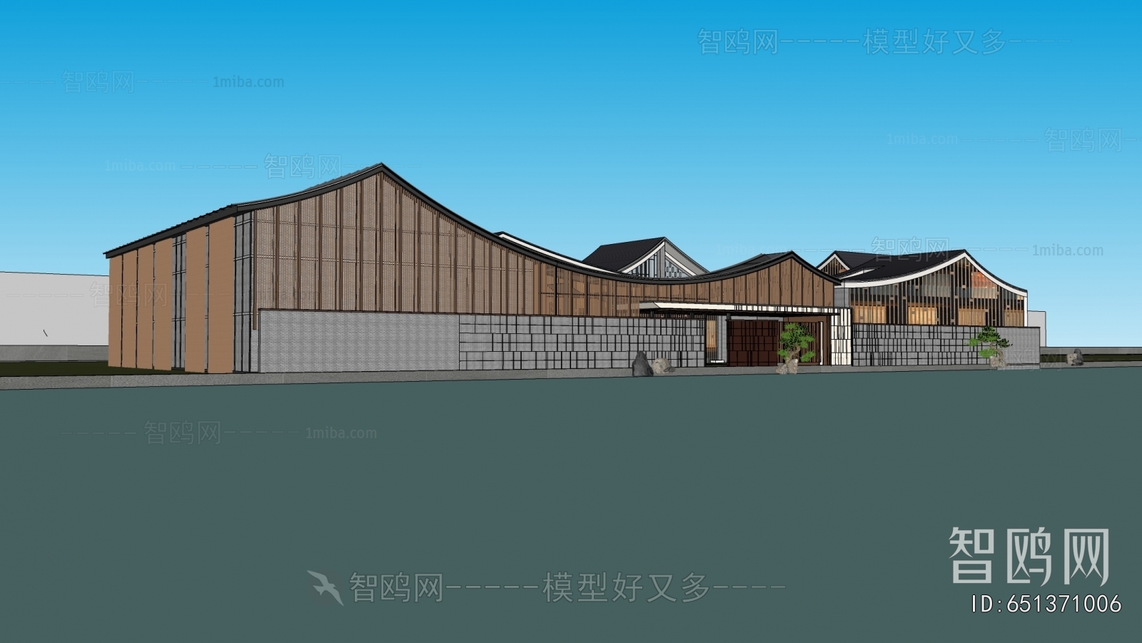 New Chinese Style Architecture Of Artistic Style