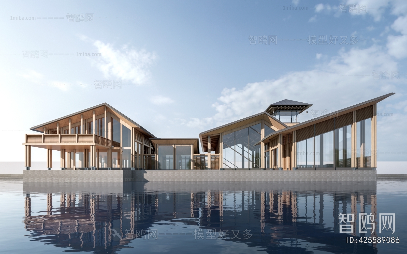 New Chinese Style Architecture Of Artistic Style