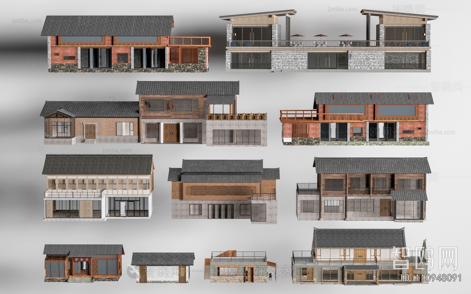 New Chinese Style Appearance Of Commercial Building