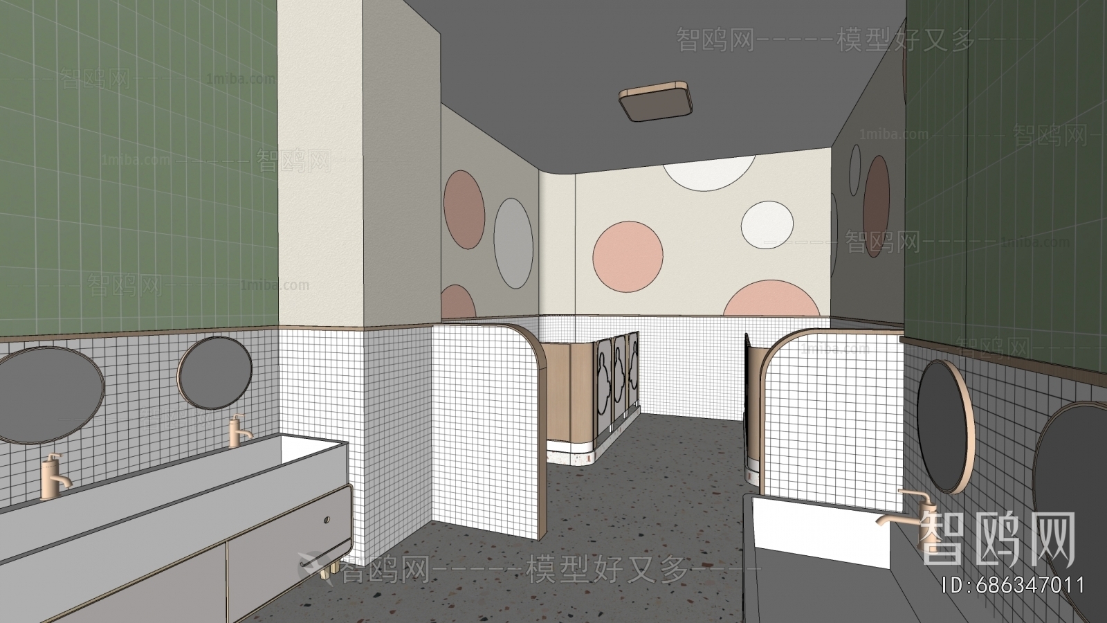 Modern Children's Restroom