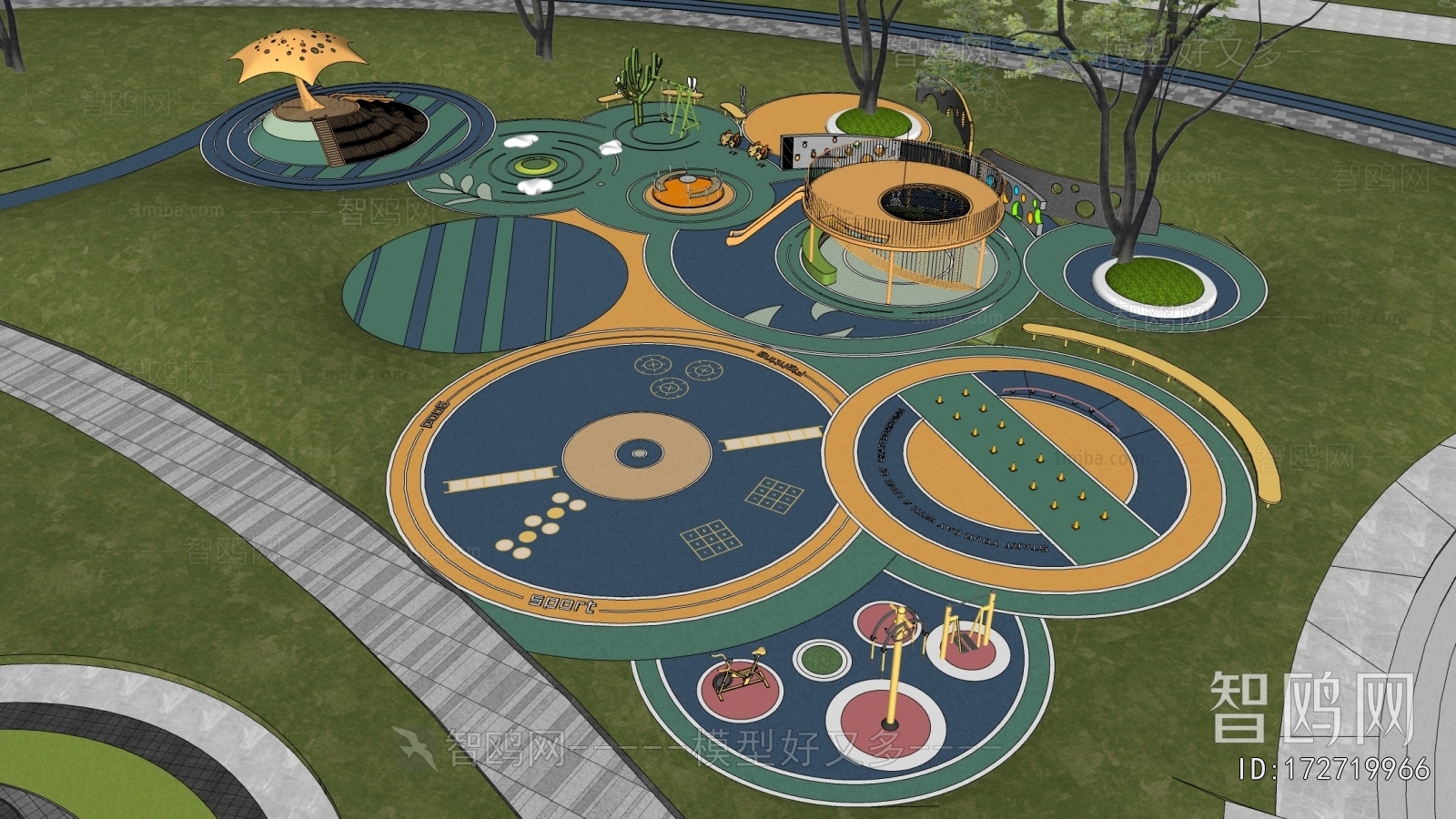 Modern Park Landscape