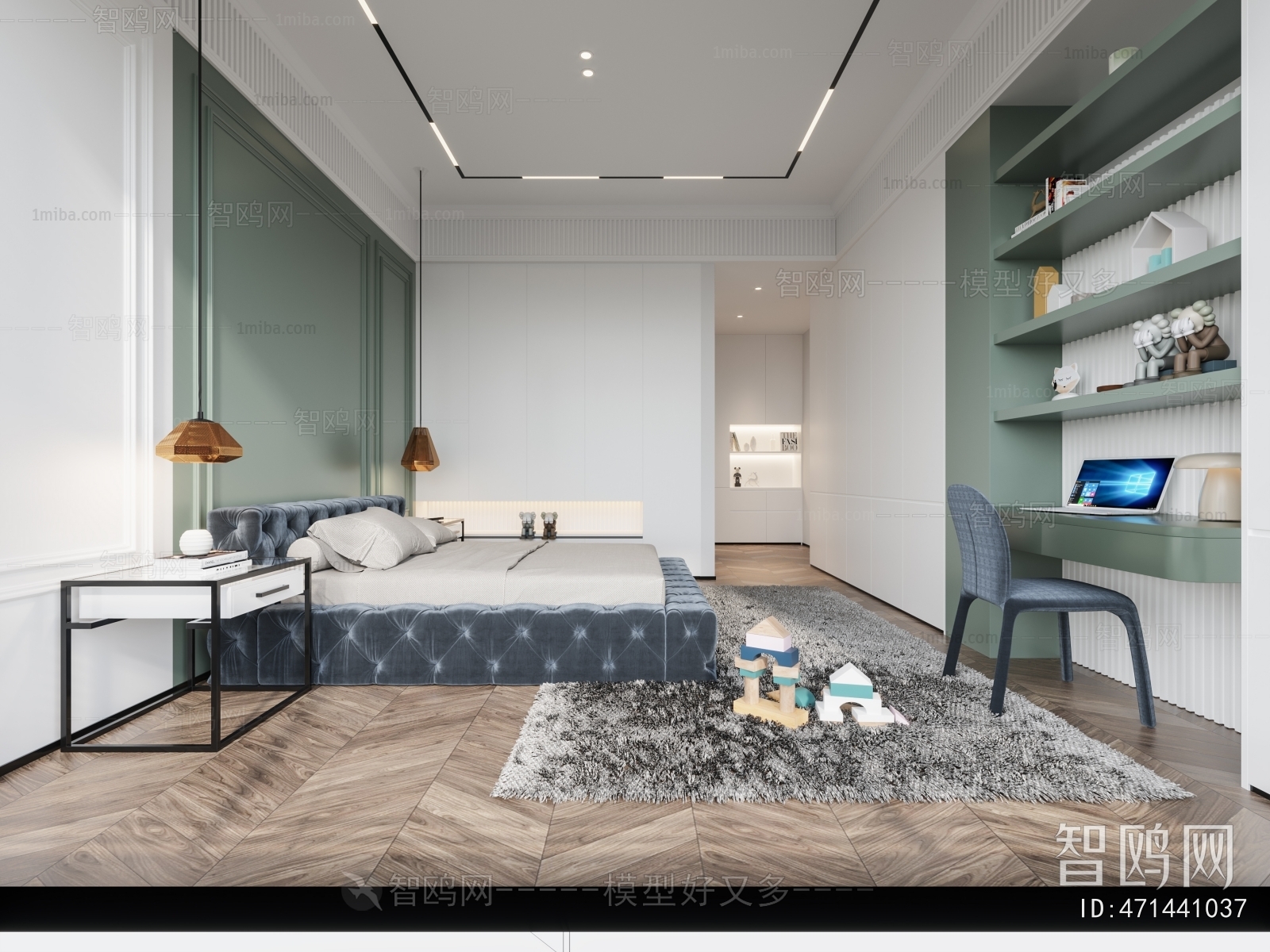 Simple European Style Bedroom