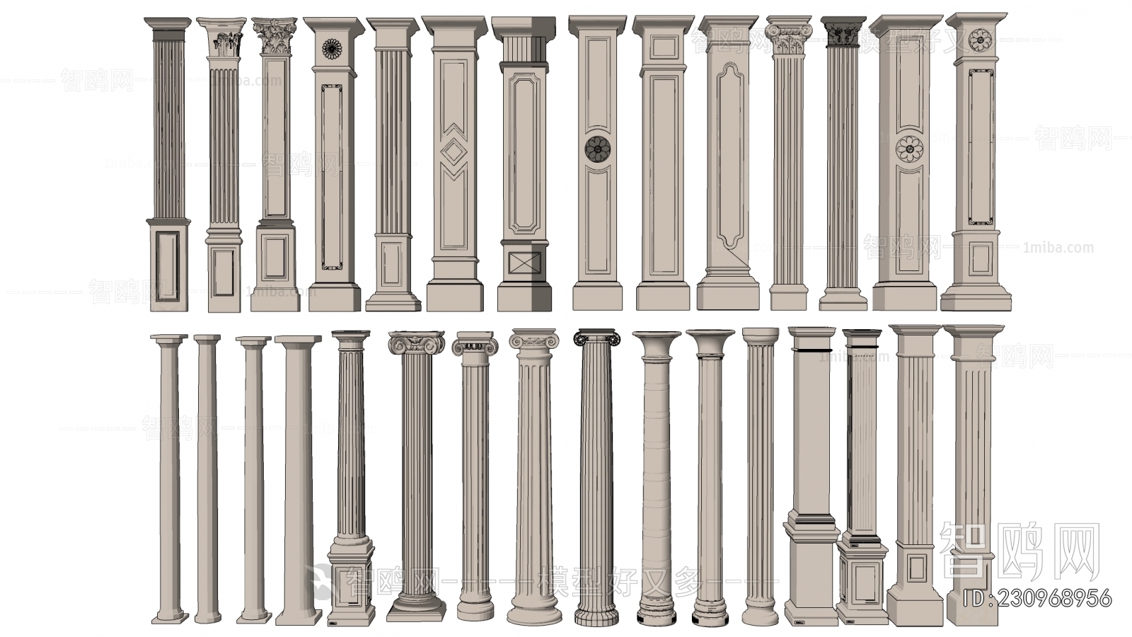 European Style Roman Pillar
