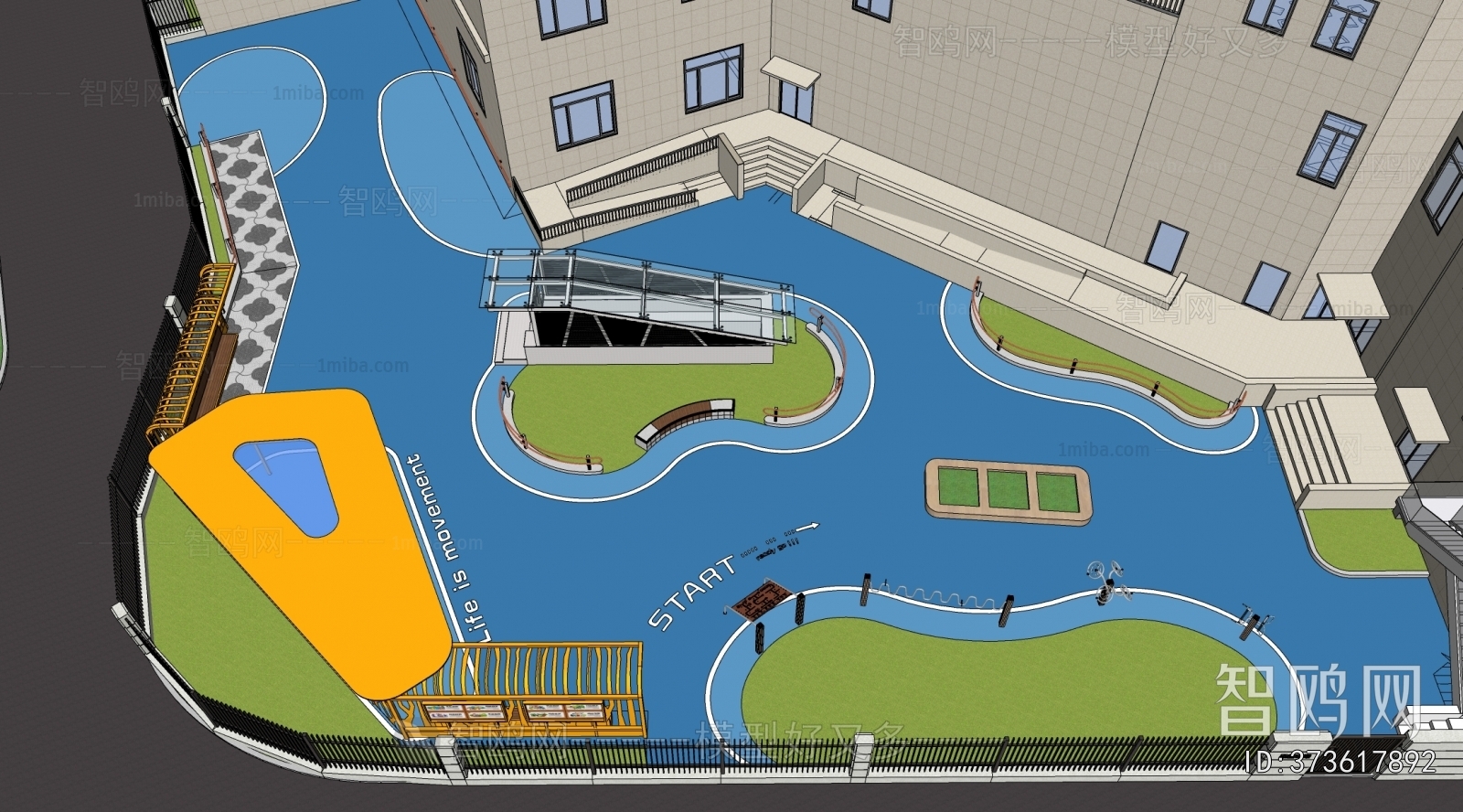 Modern Park Landscape