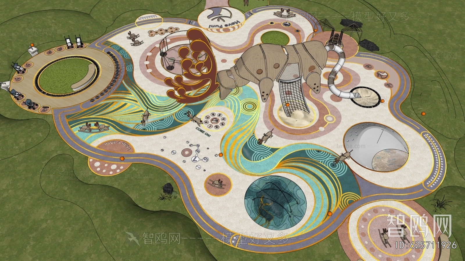 Modern Park Landscape