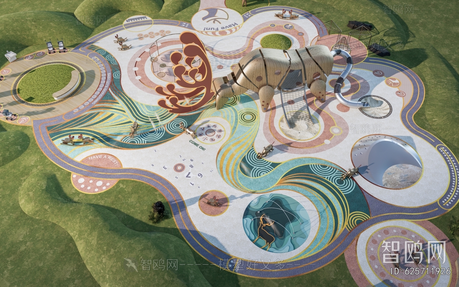 Modern Park Landscape