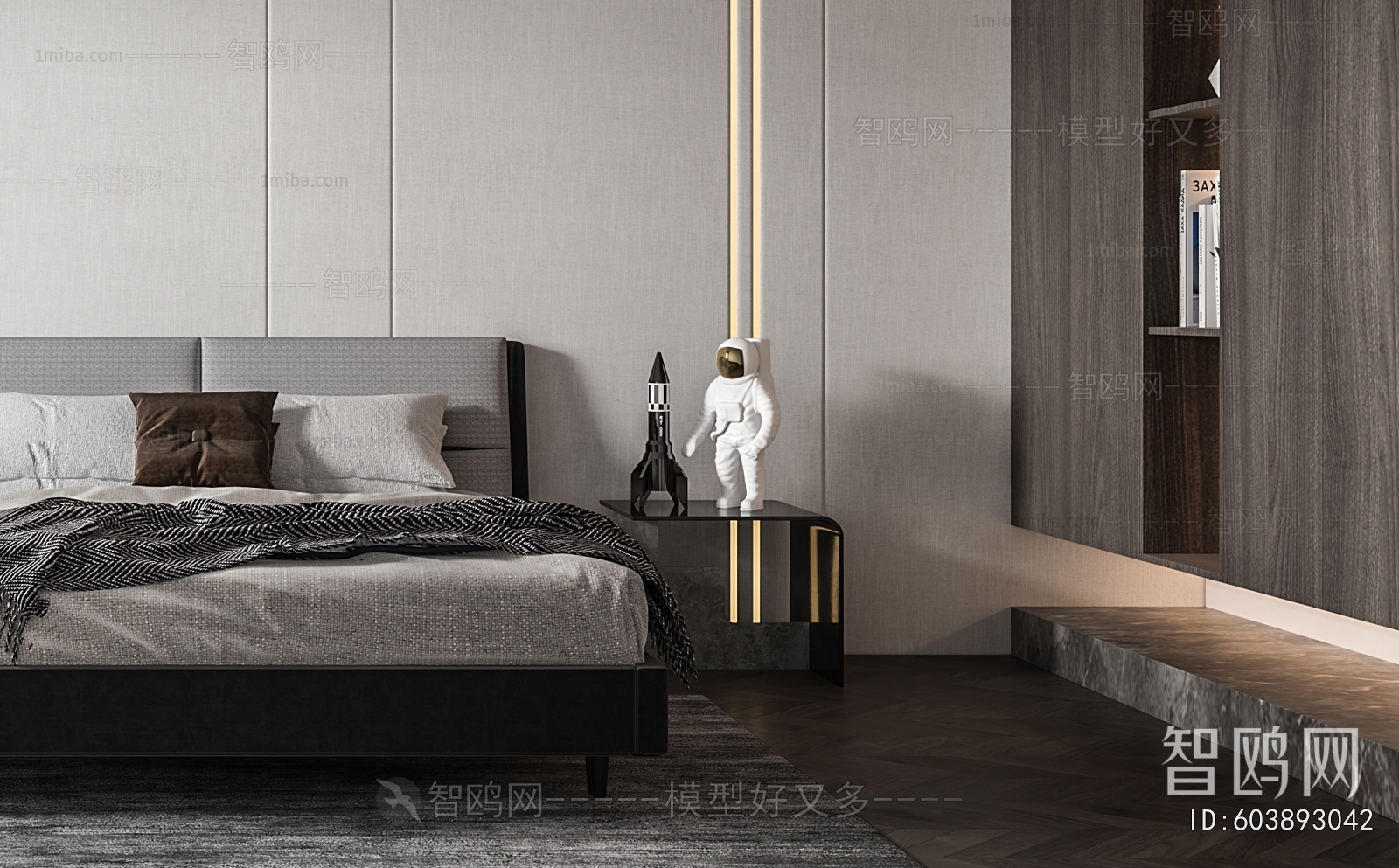 Modern Bedside Cupboard