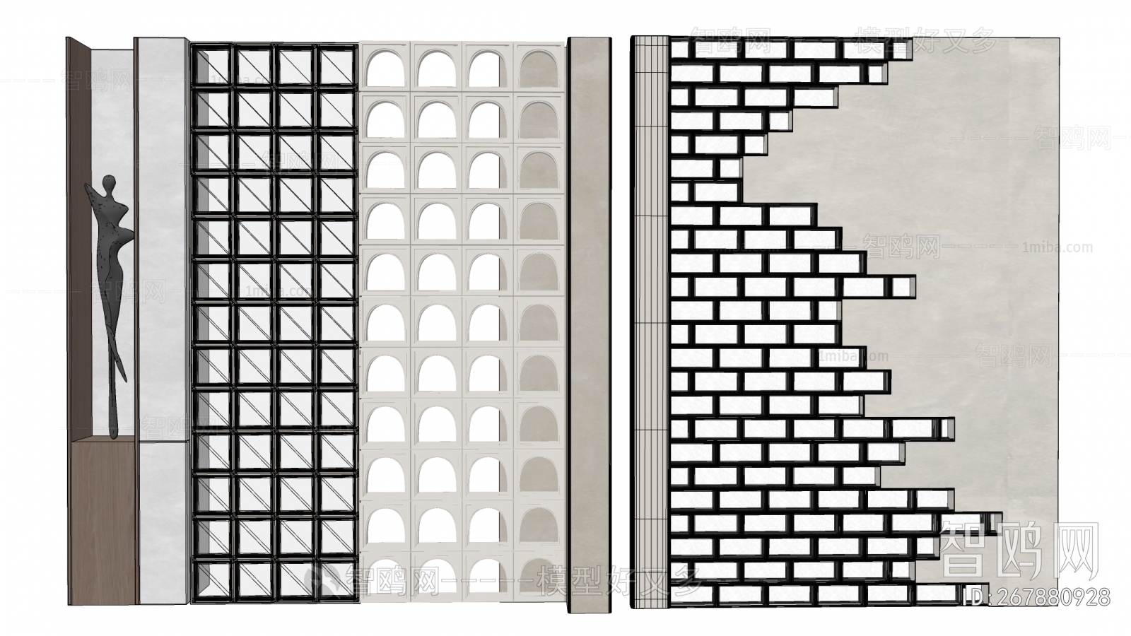 Modern Cement Brick Screen Partition