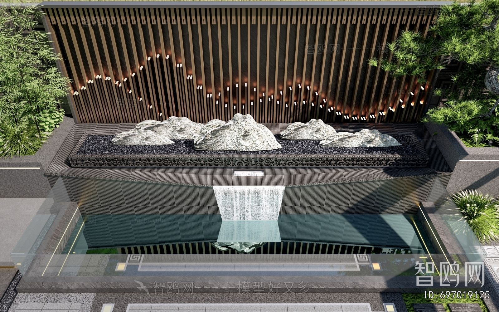 Modern Rockery Waterscape