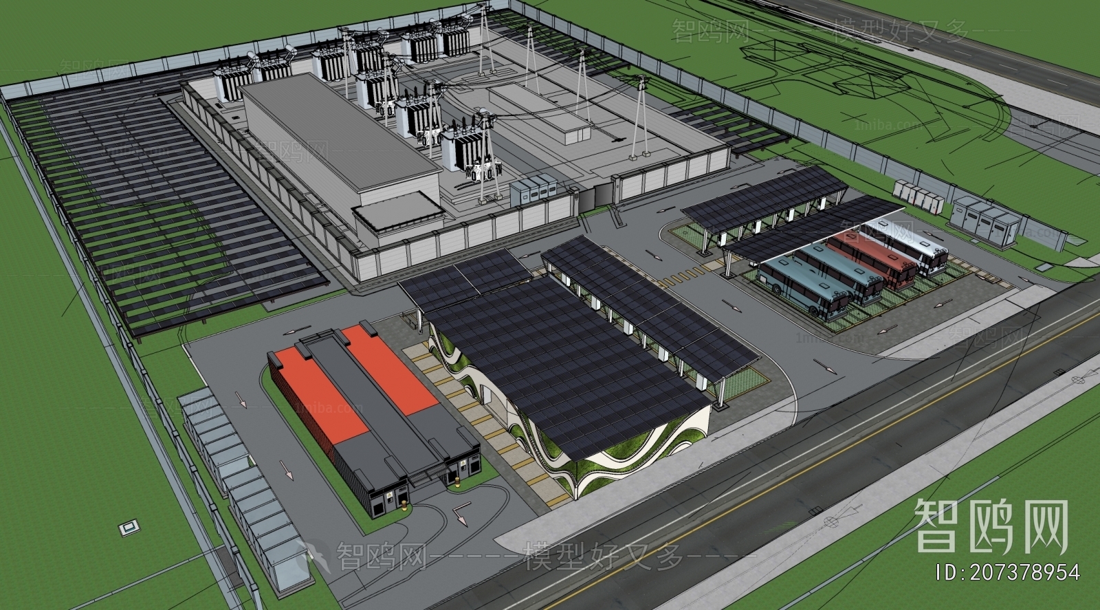 Modern Architectural Bird's-eye View Planning