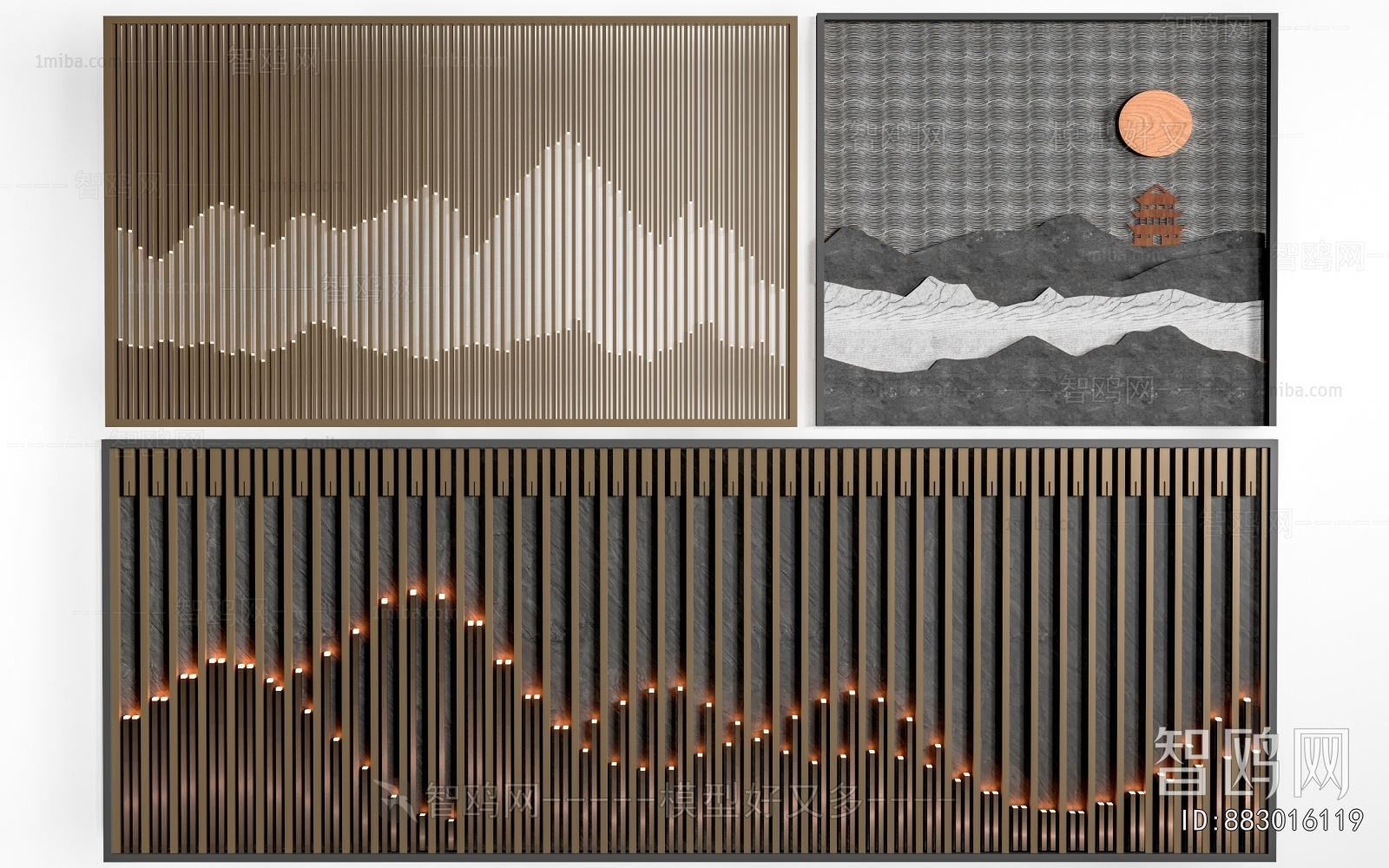 New Chinese Style TV Wall