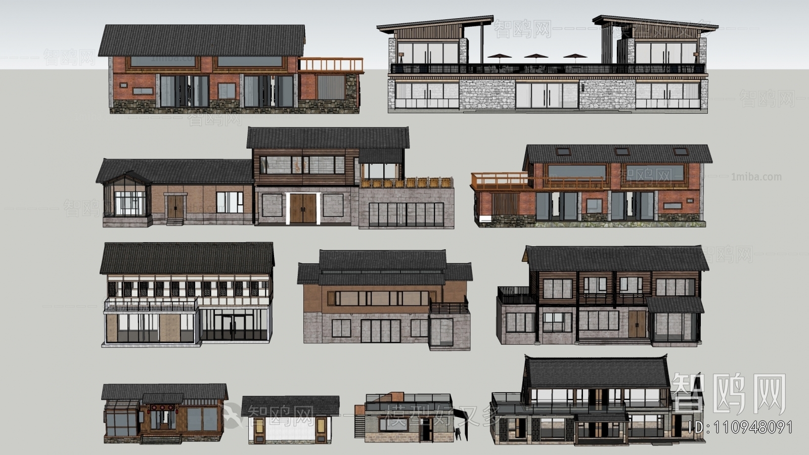 New Chinese Style Appearance Of Commercial Building