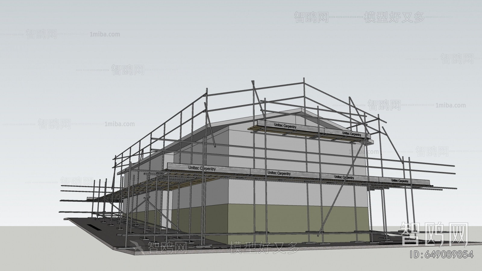 现代脚手架建筑