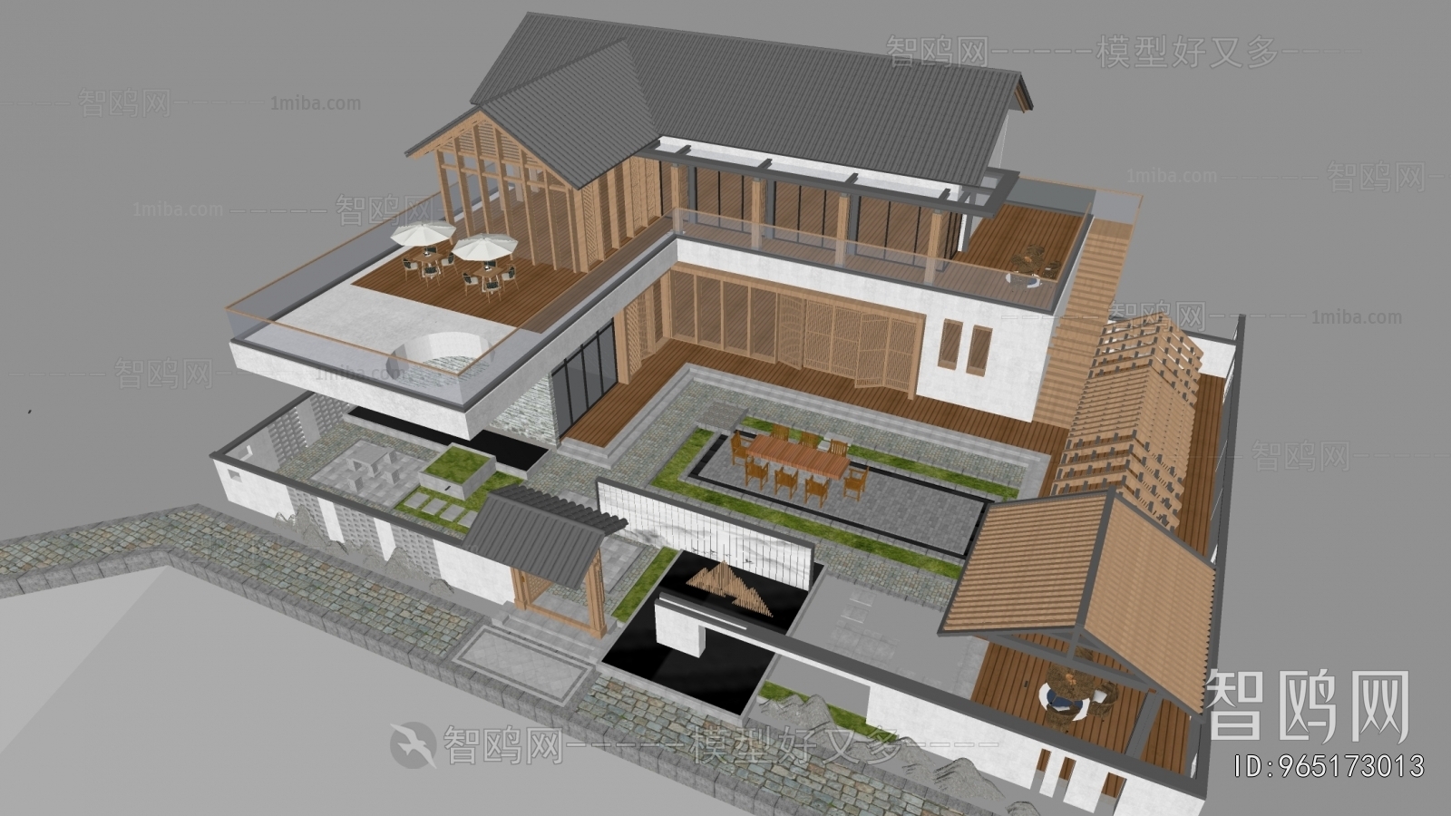 New Chinese Style Building Appearance