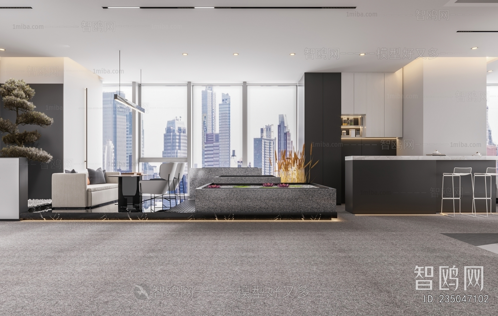 Modern Office Negotiation Area