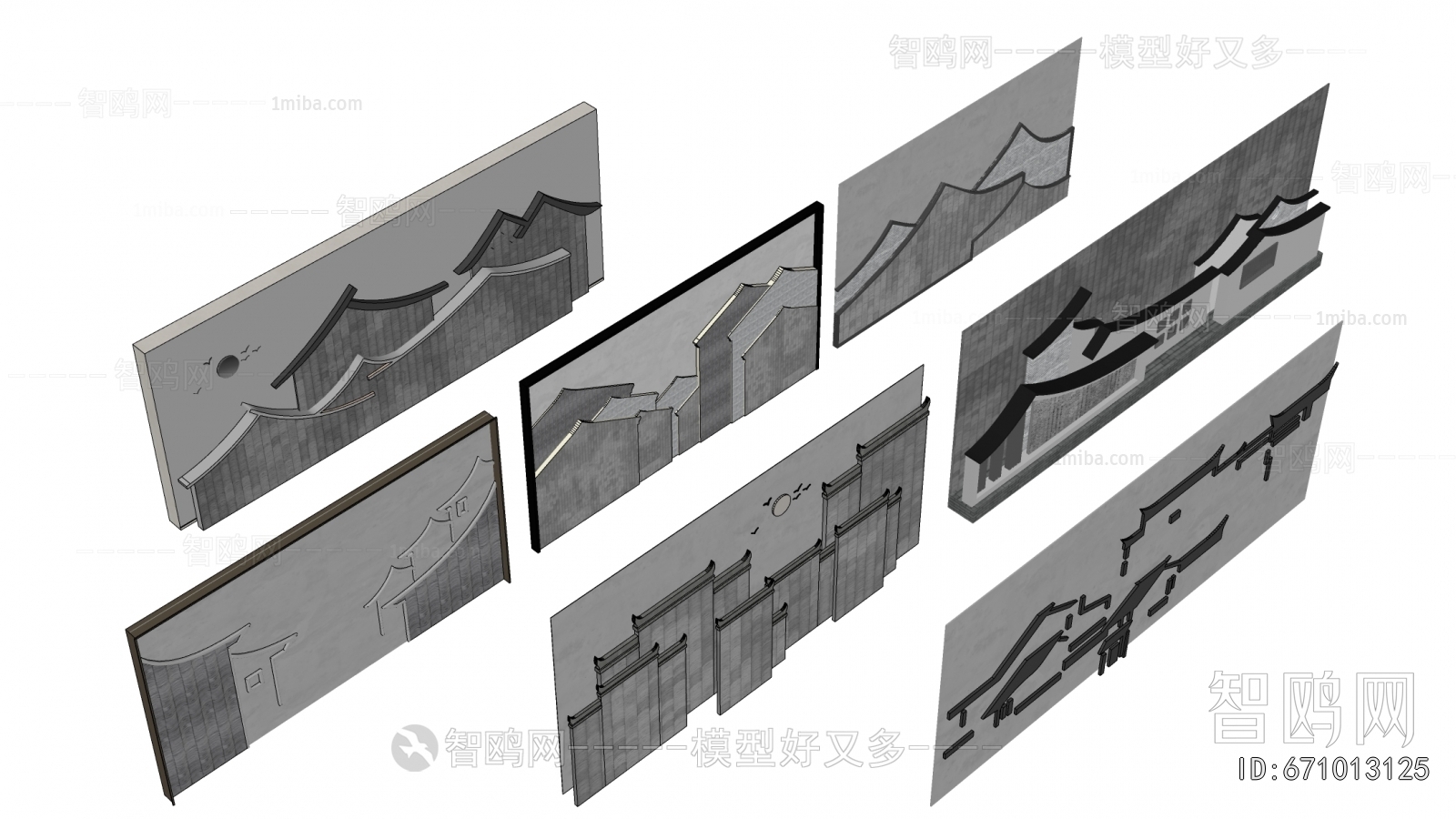 New Chinese Style TV Wall