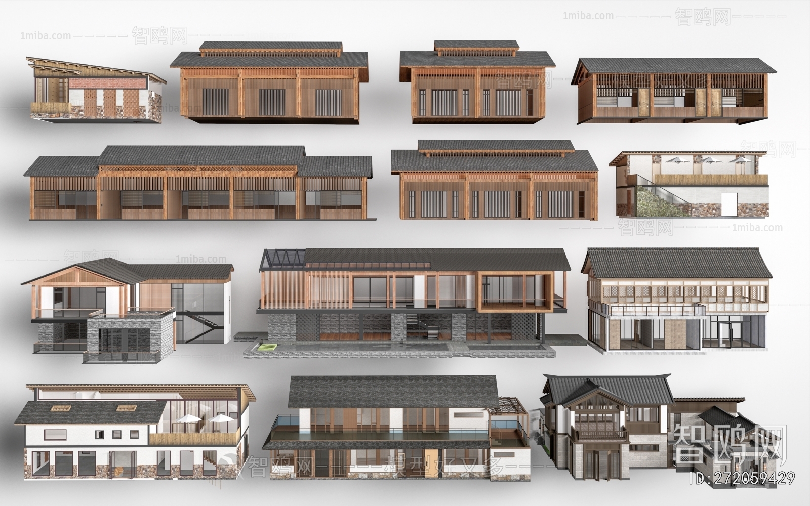 New Chinese Style Appearance Of Commercial Building