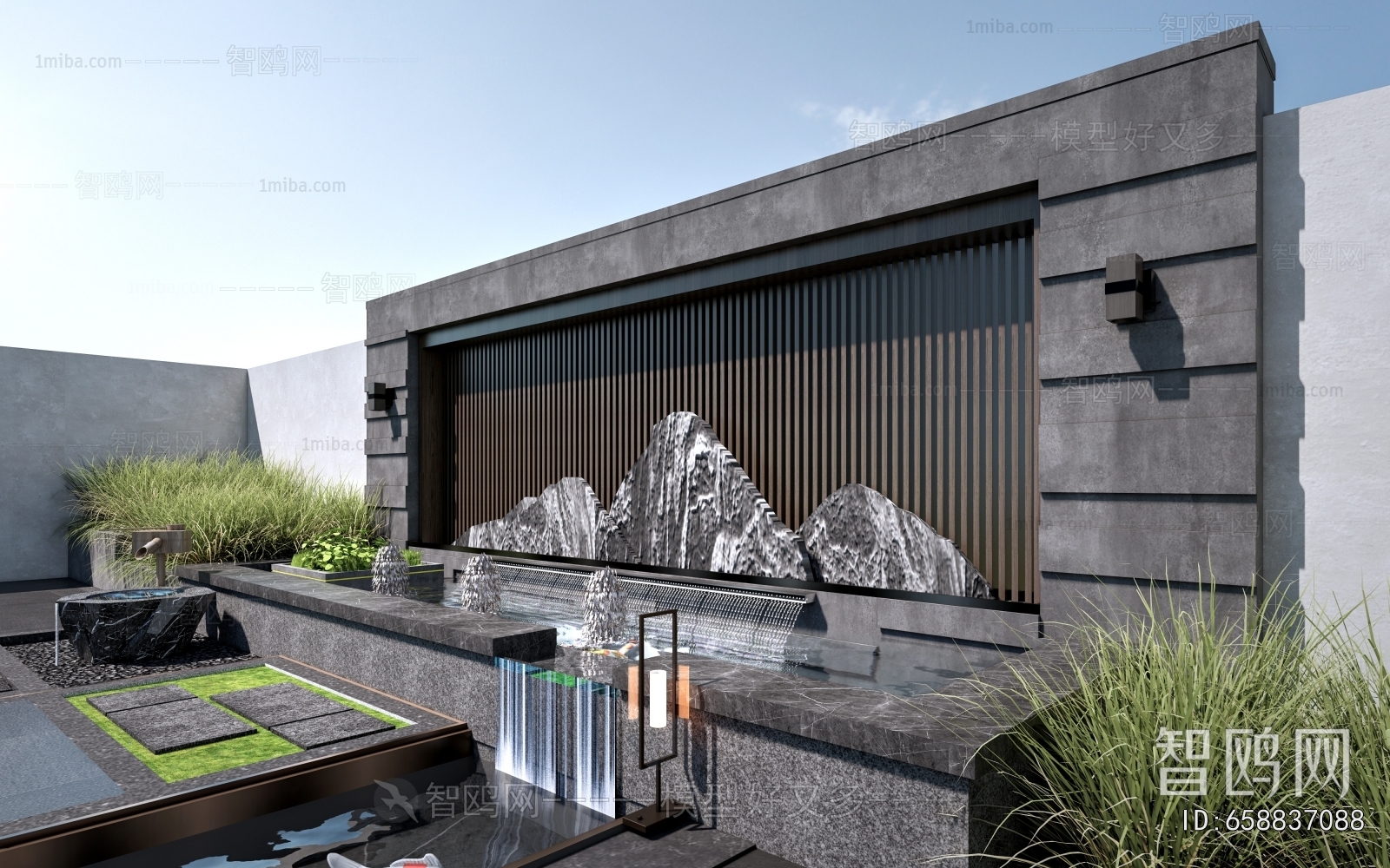 Modern Rockery Waterscape