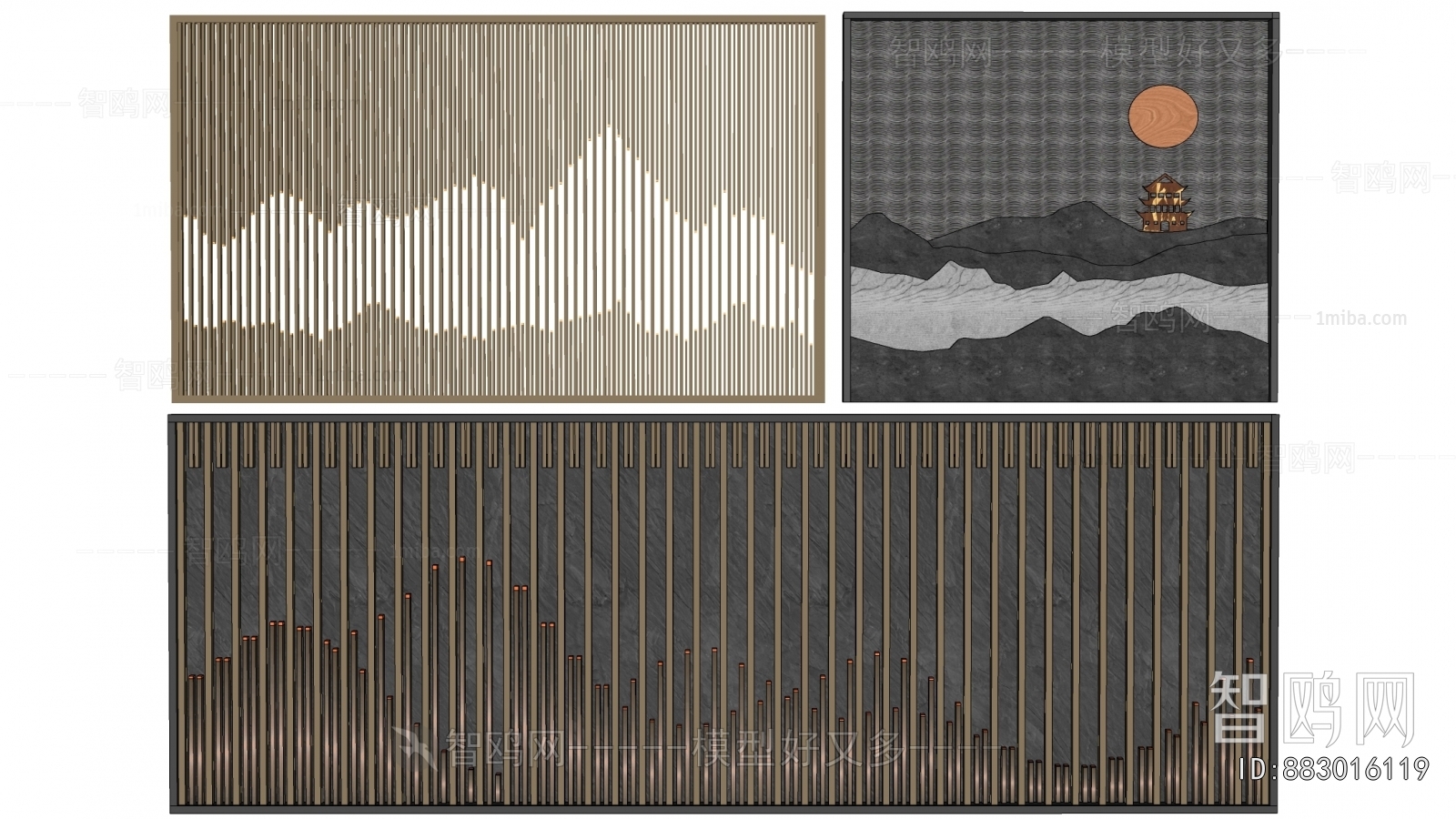 New Chinese Style TV Wall