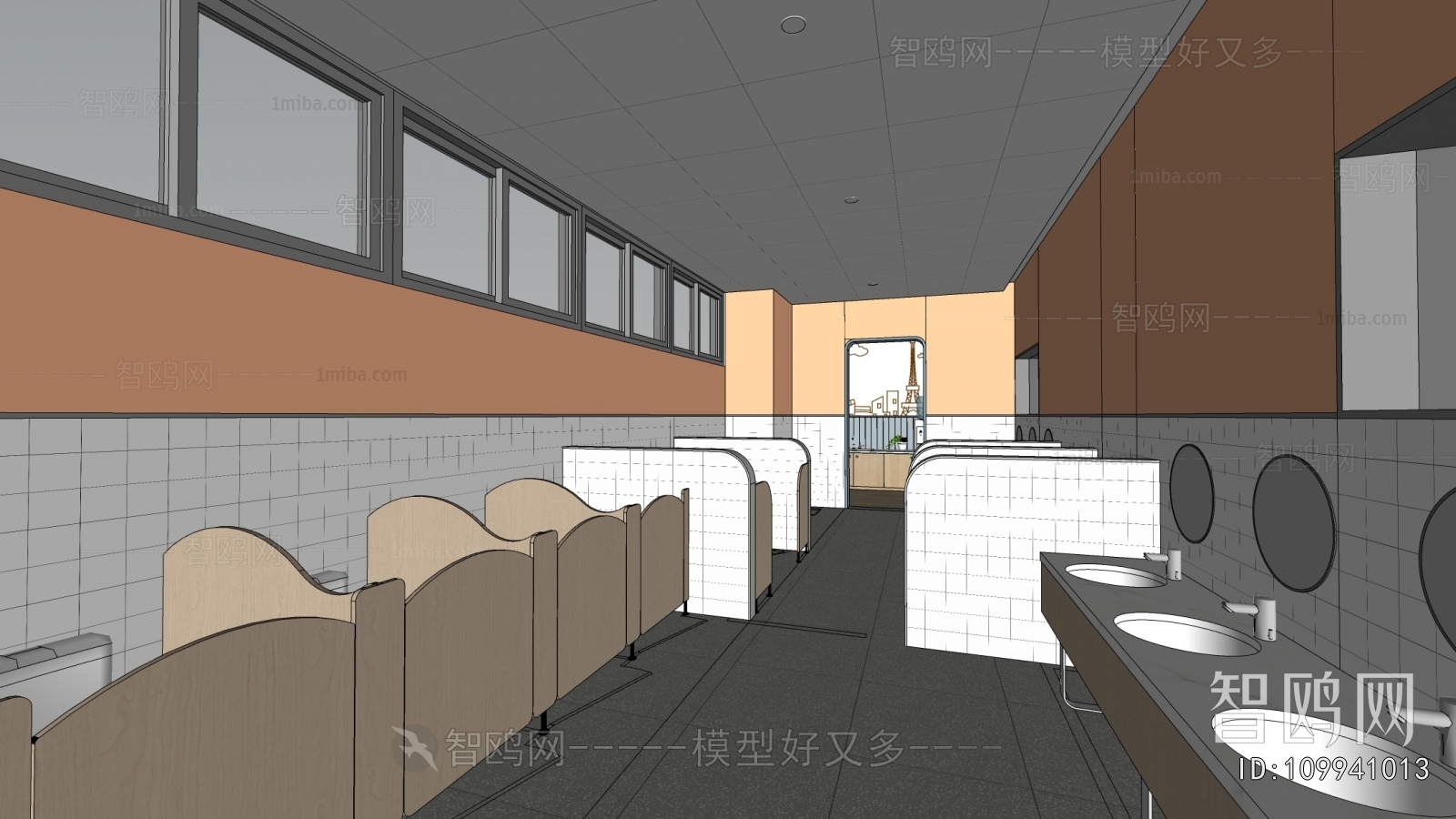 Modern Children's Restroom