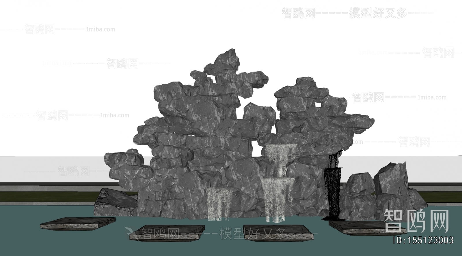 Modern Rockery Waterscape