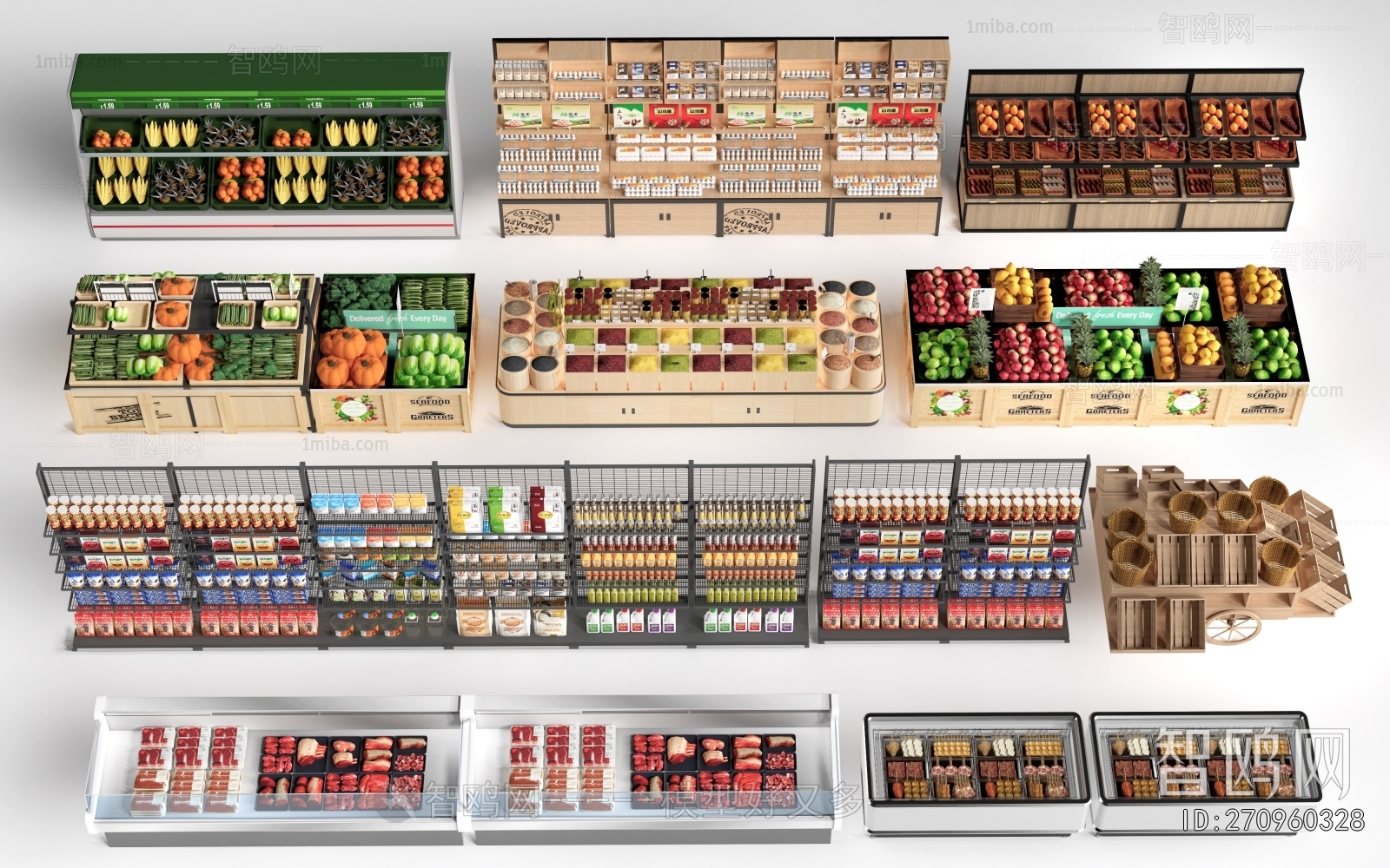 Modern Supermarket Shelf