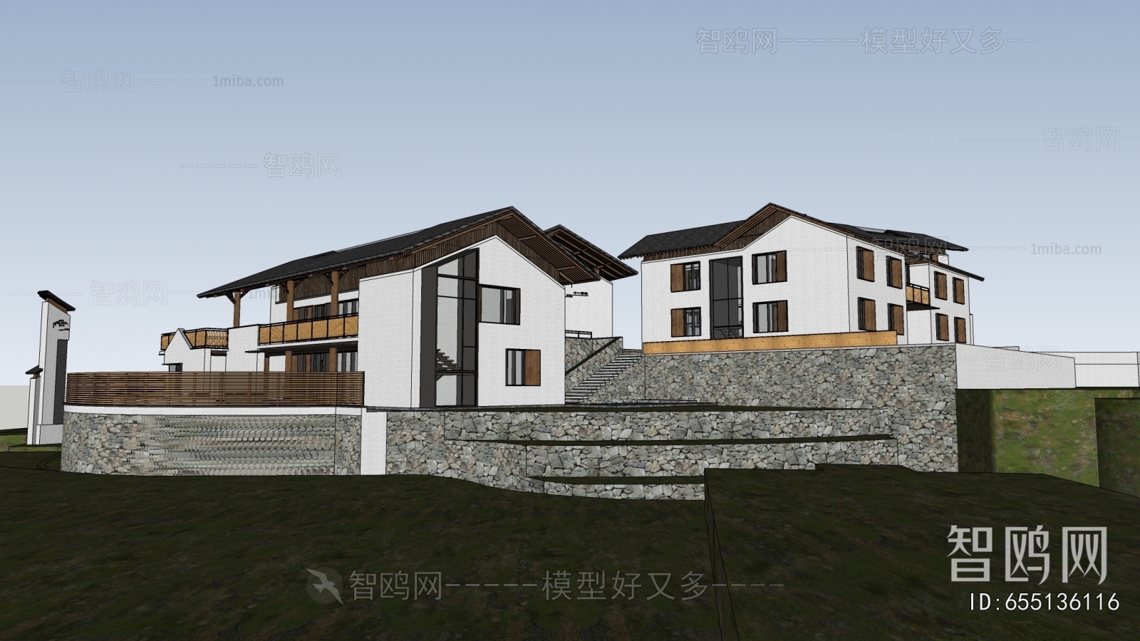 New Chinese Style Building Appearance