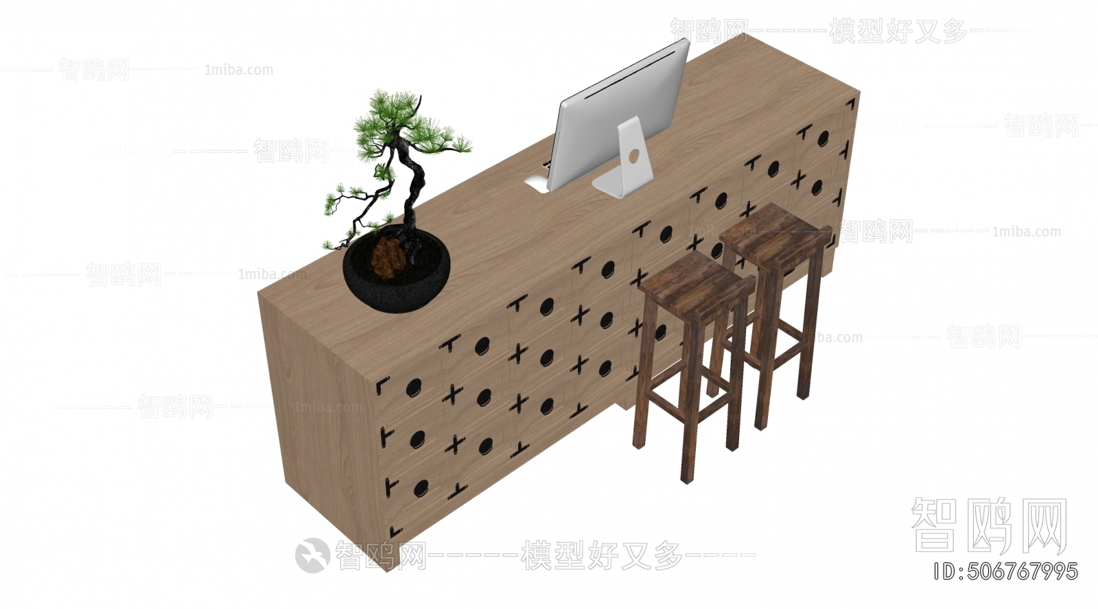 New Chinese Style Reception Desk