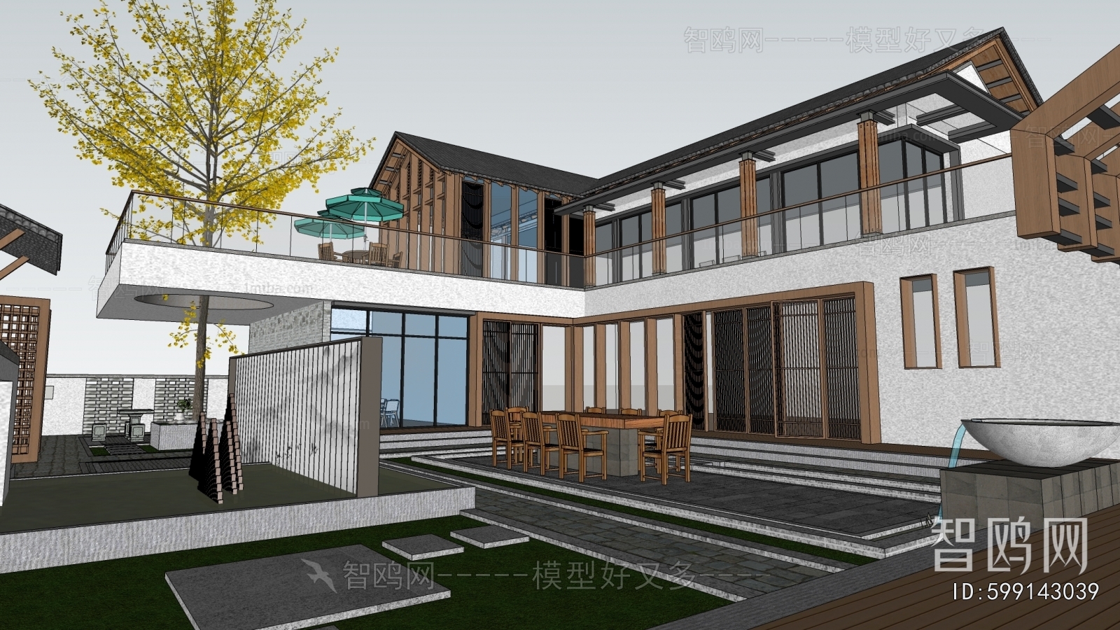 New Chinese Style Building Appearance