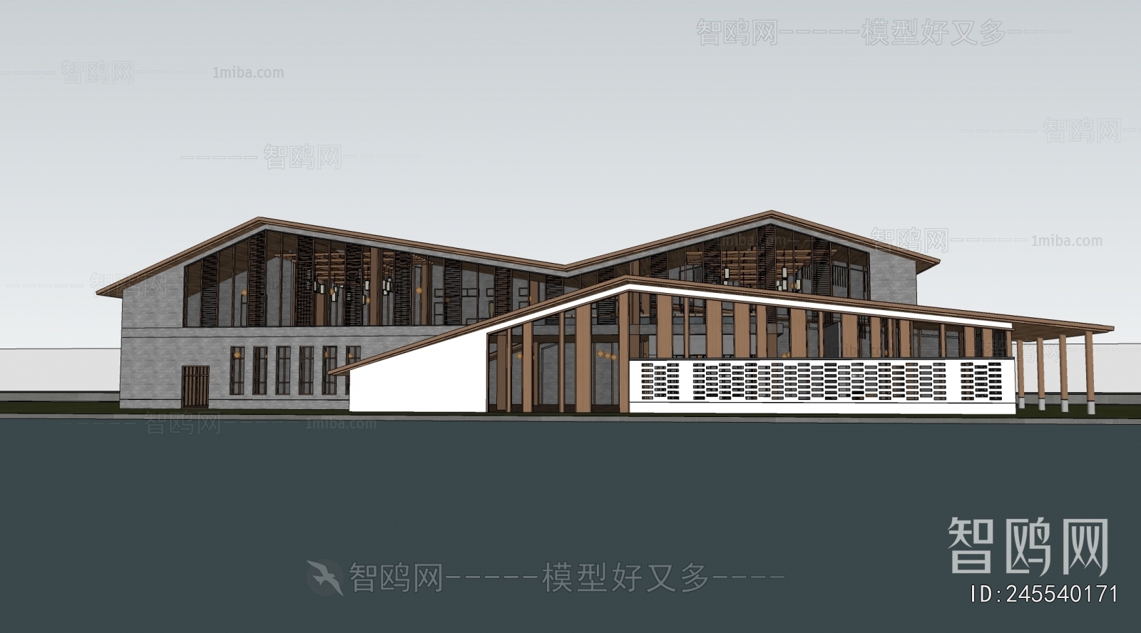New Chinese Style Architecture Of Artistic Style