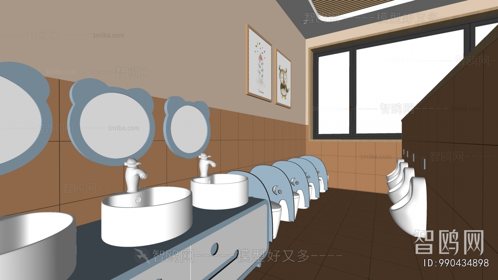 Modern Children's Restroom