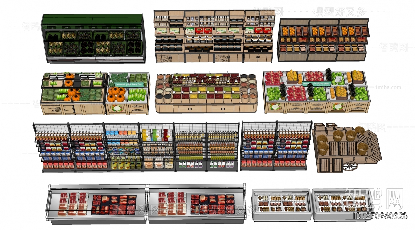 Modern Supermarket Shelf