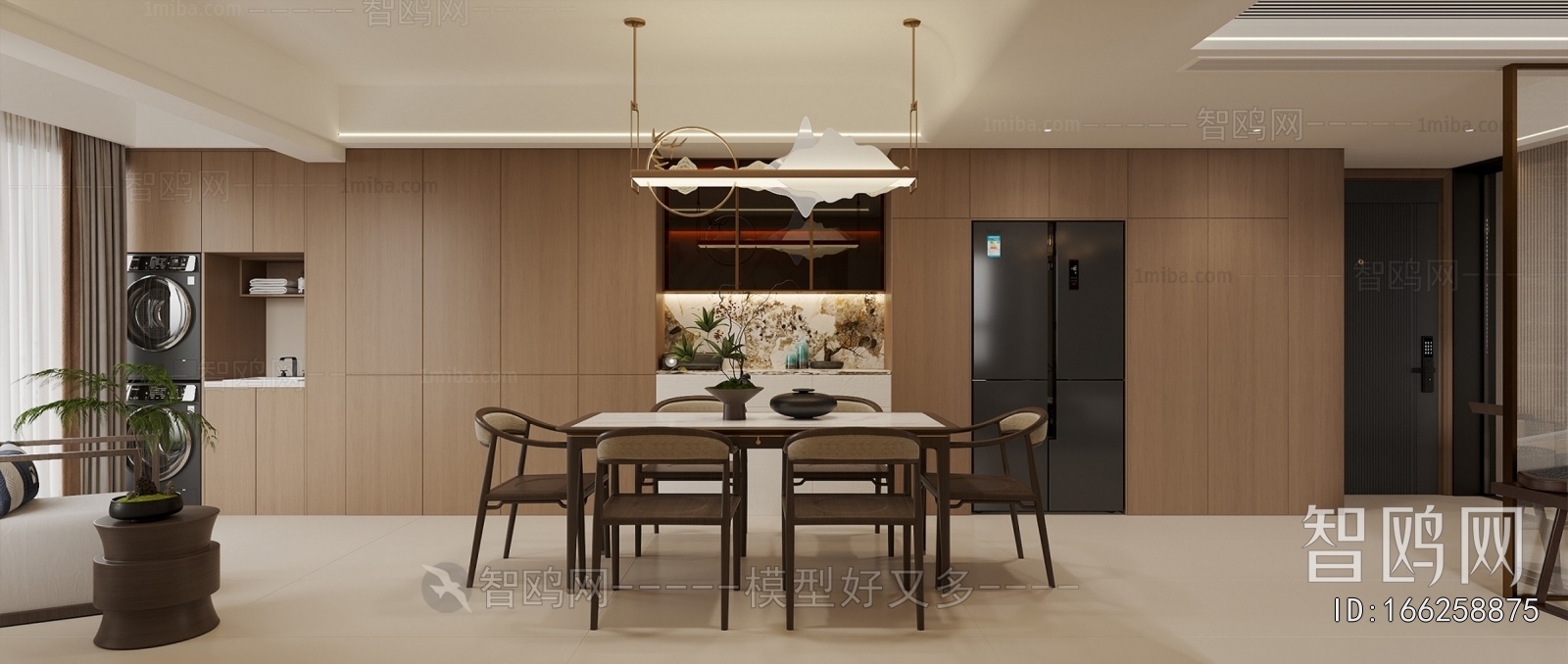 New Chinese Style A Living Room