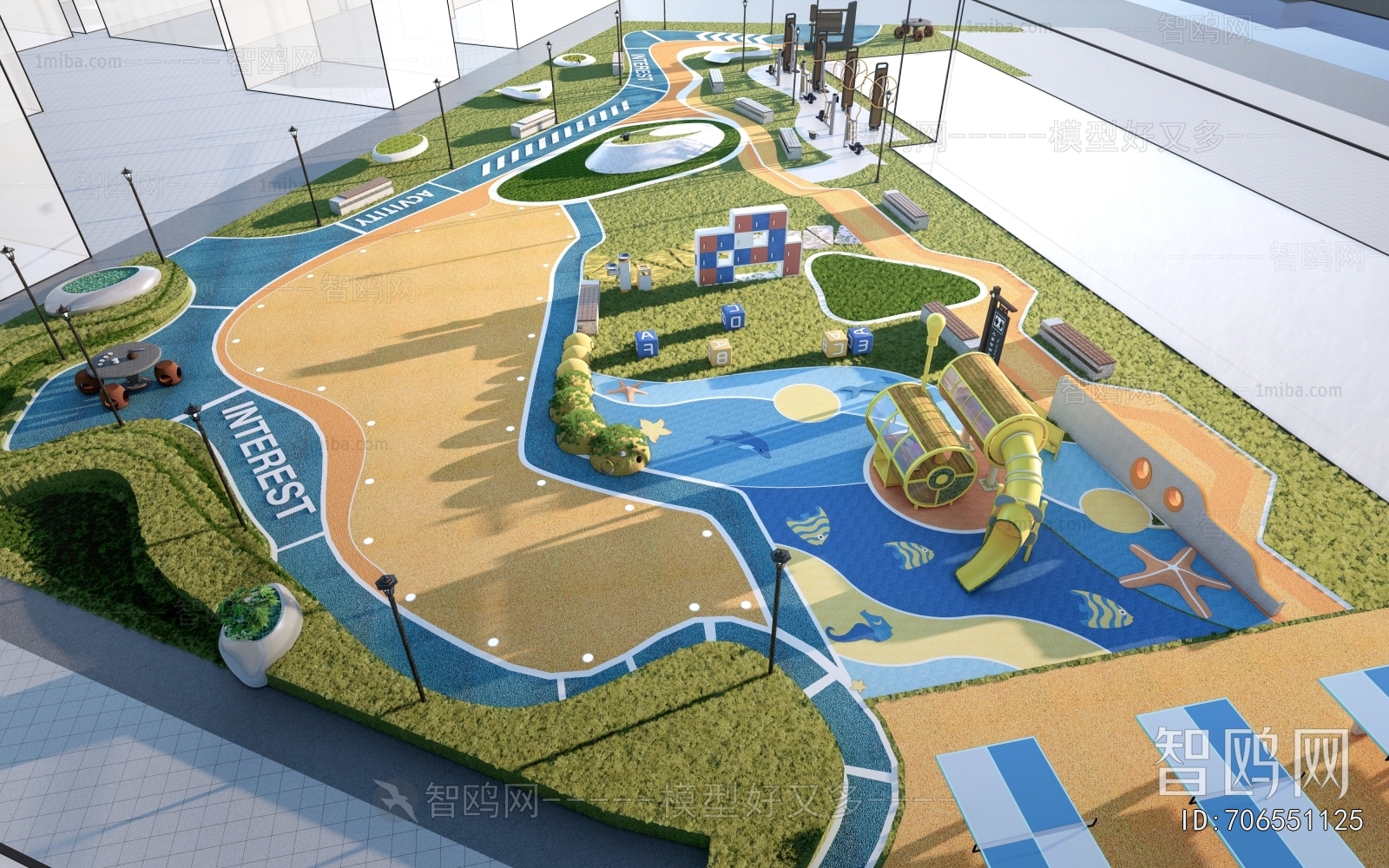 Modern Park Landscape