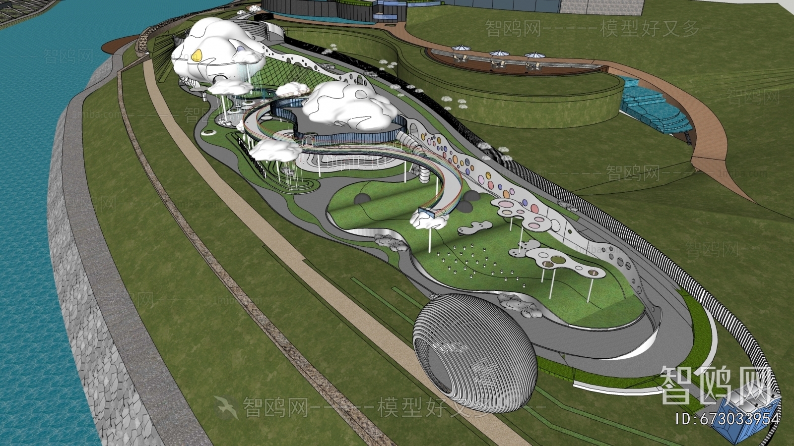 Modern Park Landscape