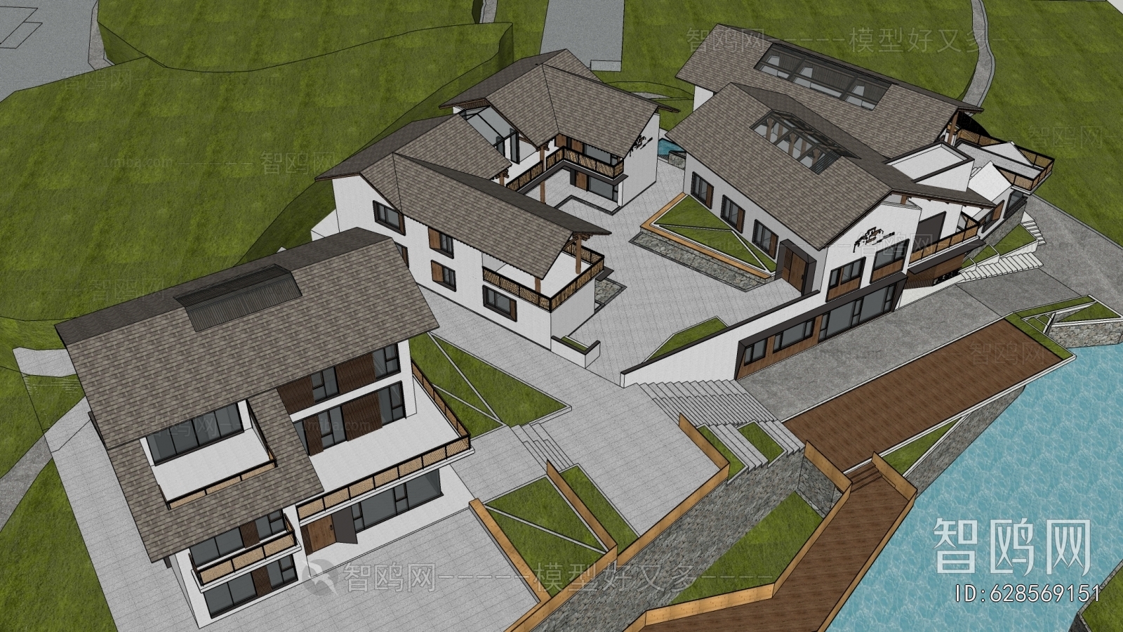 New Chinese Style Building Appearance