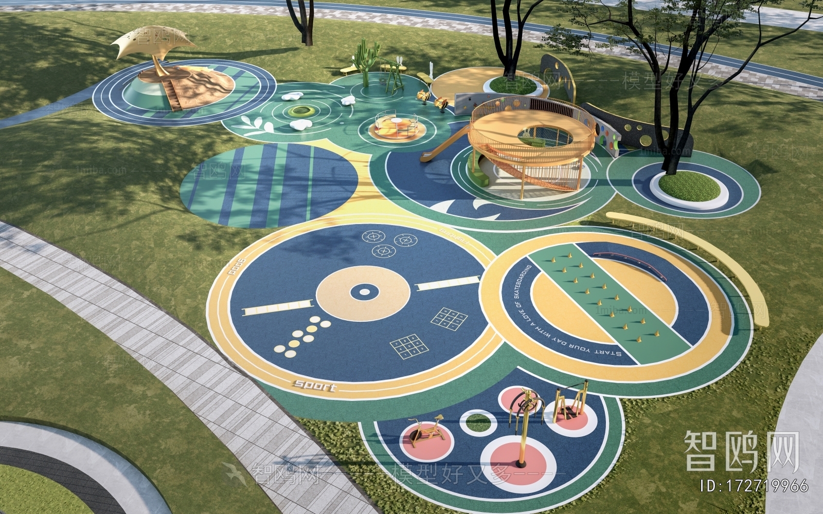 Modern Park Landscape