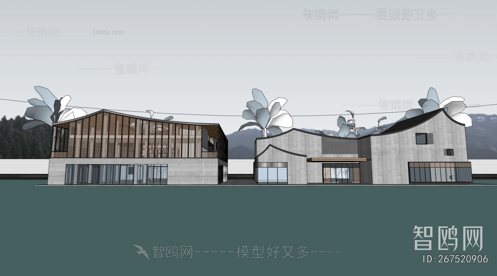 New Chinese Style Architecture Of Artistic Style