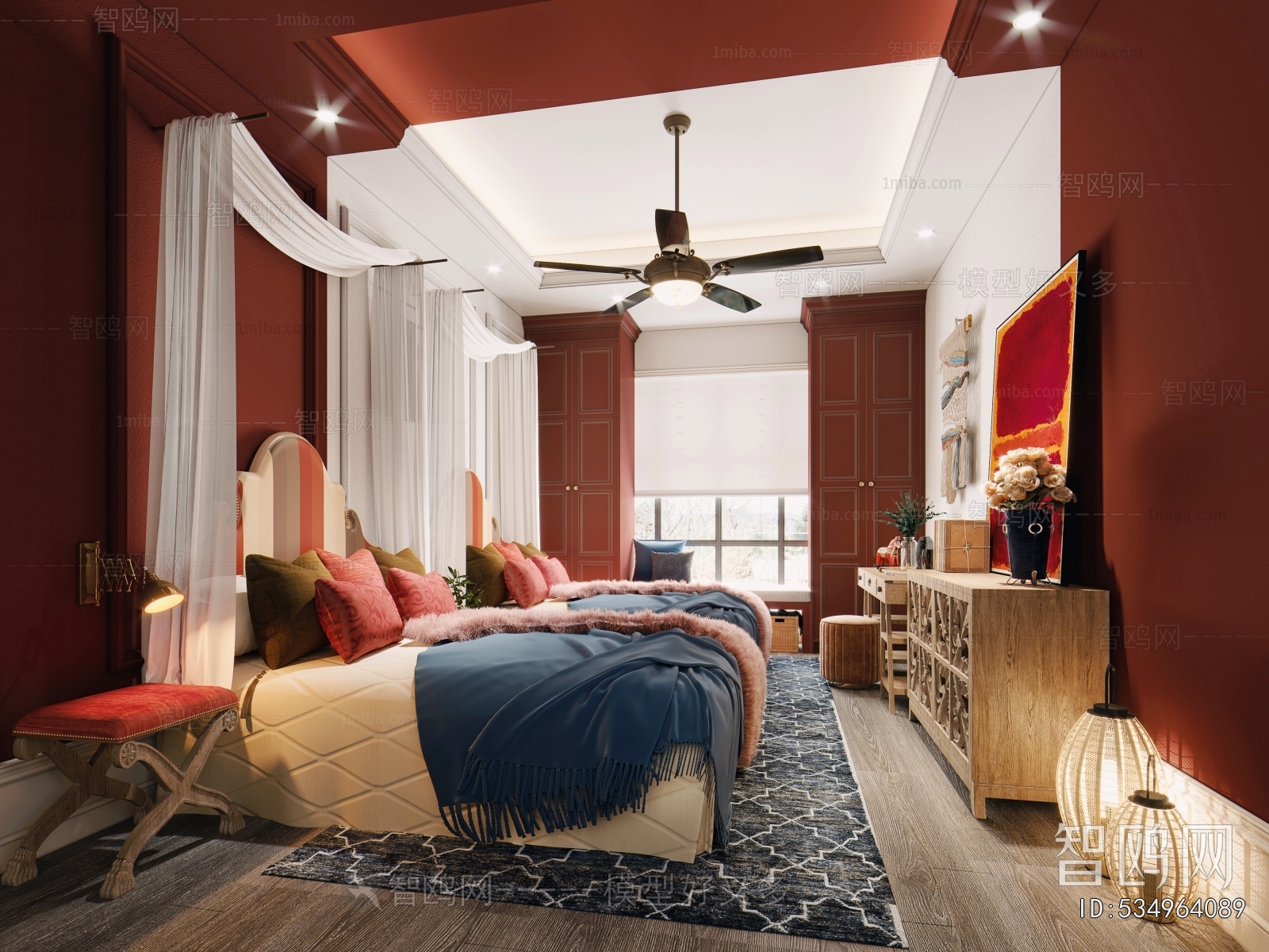 Southeast Asian Style Bedroom